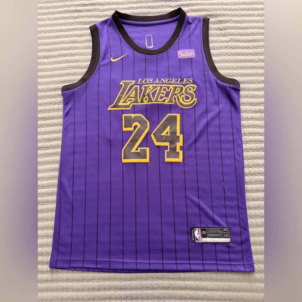 Nike Kobe Bryant 24 Los Angeles Lakers Purple Swingman Jersey Size L